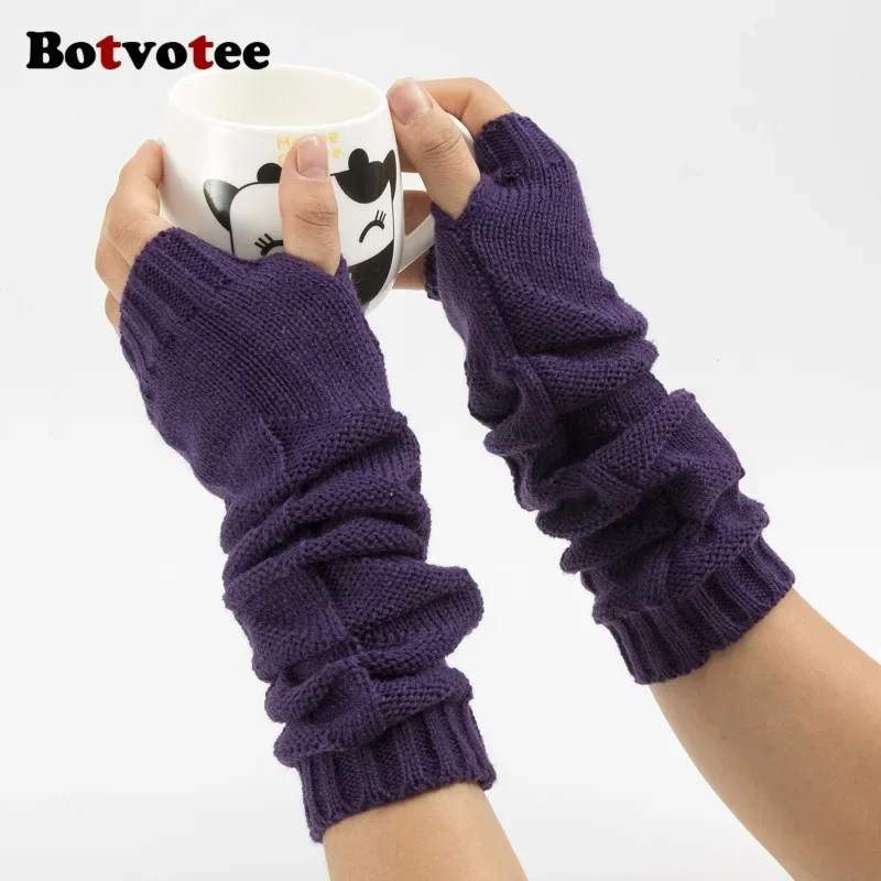 Botvotee Y2k Chunky Knit Arm W - Fingerless Glove Knit review and price